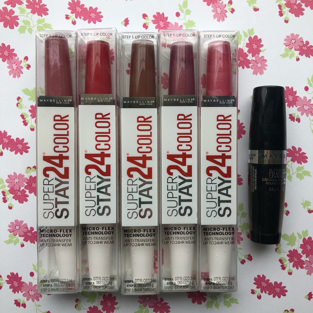 Maybelline SuperStay 24 Hr 2 Step Lip Color Bundle